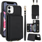 Crossbody Dual-buckle Wallet RFID Back Leather Phone Case, For iPhone 12 Pro Max, For iPhone 12 mini, For iPhone 11 Pro Max