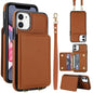 Crossbody Dual-buckle Wallet RFID Back Leather Phone Case, For iPhone 12 Pro Max, For iPhone 12 mini, For iPhone 11 Pro Max