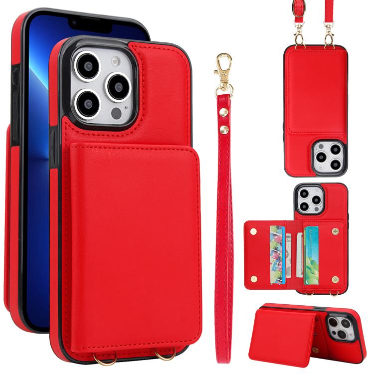 Crossbody Dual-buckle Wallet RFID Back Leather Phone Case, For iPhone 12 Pro Max, For iPhone 12 mini, For iPhone 11 Pro Max