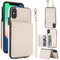 Crossbody Dual-buckle Wallet RFID Back Leather Phone Case, For iPhone XR, For iPhone XS Max, For iPhone 8 Plus / 7 Plus