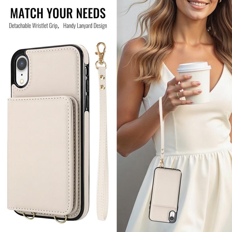 Crossbody Dual-buckle Wallet RFID Back Leather Phone Case, For iPhone XR, For iPhone XS Max, For iPhone 8 Plus / 7 Plus