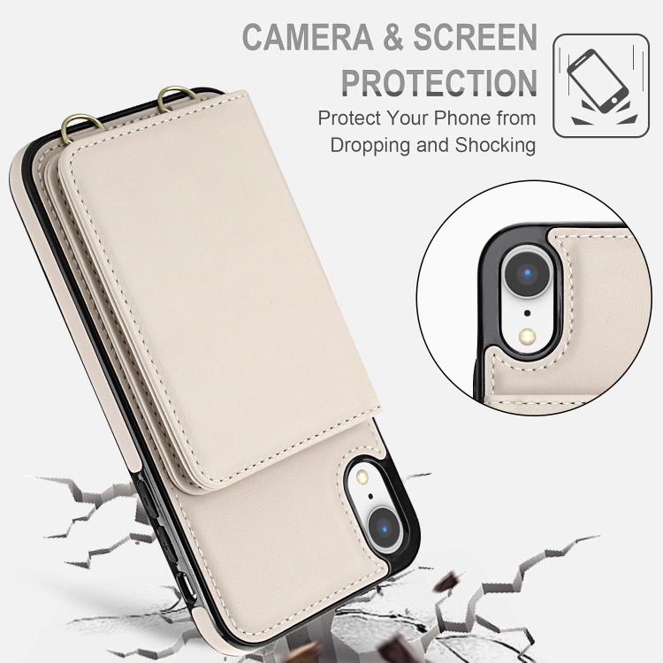 Crossbody Dual-buckle Wallet RFID Back Leather Phone Case, For iPhone XR, For iPhone XS Max, For iPhone 8 Plus / 7 Plus