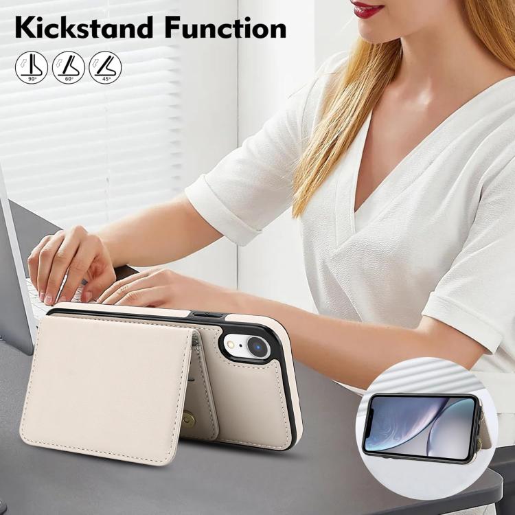 Crossbody Dual-buckle Wallet RFID Back Leather Phone Case, For iPhone XR, For iPhone XS Max, For iPhone 8 Plus / 7 Plus