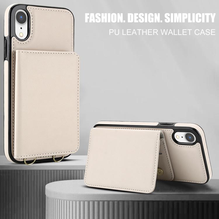 Crossbody Dual-buckle Wallet RFID Back Leather Phone Case, For iPhone XR, For iPhone XS Max, For iPhone 8 Plus / 7 Plus