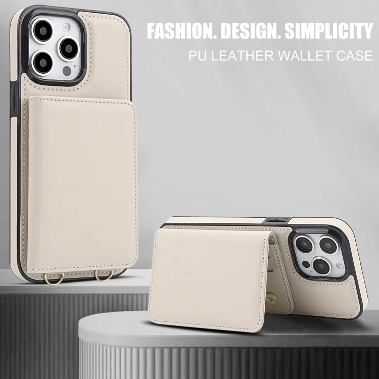 Crossbody Dual-buckle Wallet RFID Back Leather Phone Case, For iPhone 13 Pro, For iPhone 13 mini, For iPhone 12 / 12 Pro