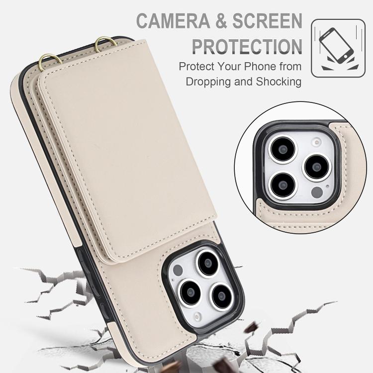 Crossbody Dual-buckle Wallet RFID Back Leather Phone Case, For iPhone 15 Pro, For iPhone 15 Plus, For iPhone 15