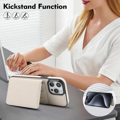 Crossbody Dual-buckle Wallet RFID Back Leather Phone Case, For iPhone 15 Pro, For iPhone 15 Plus, For iPhone 15