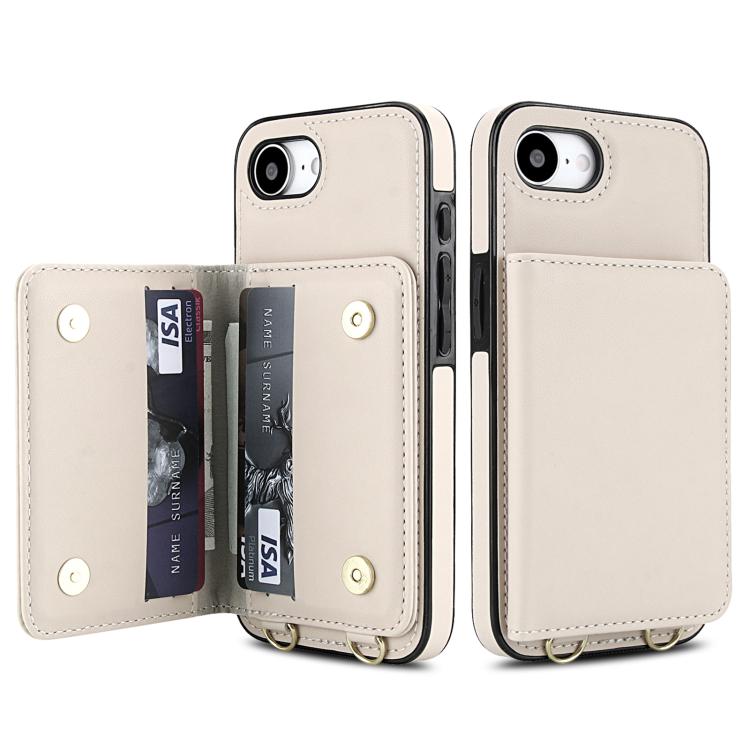 Crossbody Dual-buckle Wallet RFID Back Leather Phone Case, For iPhone 16e, For iPhone 16 Pro Max, For iPhone 16 Pro