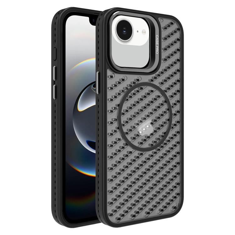O-Shape Hollow Cooling Lens Holder MagSafe Phone Case, For iPhone 16e, For iPhone 16 Pro Max, For iPhone 16 Pro, For iPhone 16 Plus