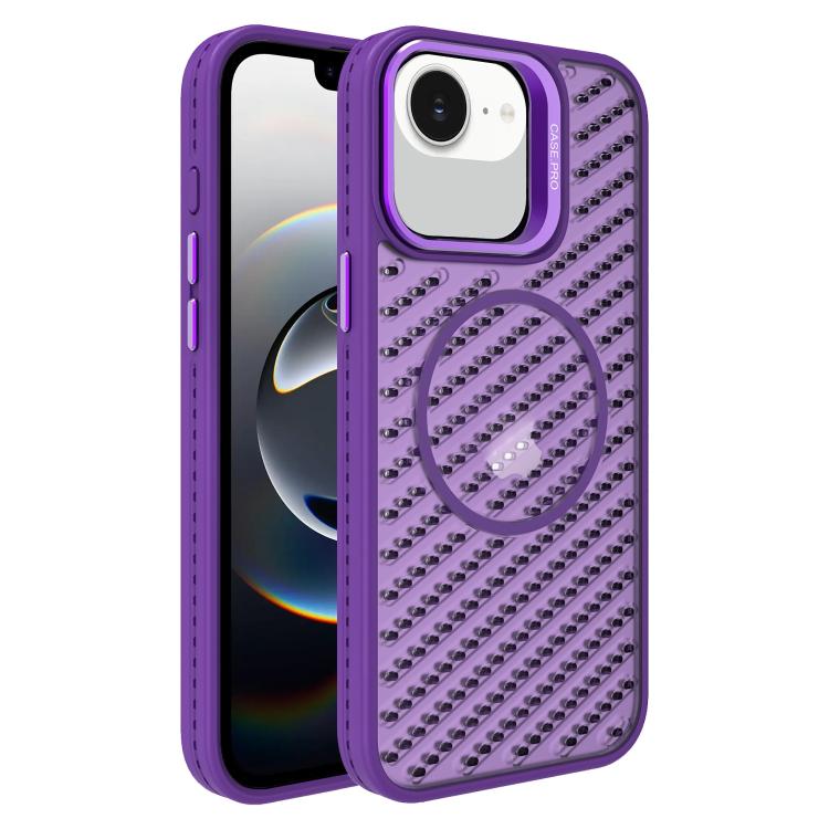 O-Shape Hollow Cooling Lens Holder MagSafe Phone Case, For iPhone 16e, For iPhone 16 Pro Max, For iPhone 16 Pro, For iPhone 16 Plus