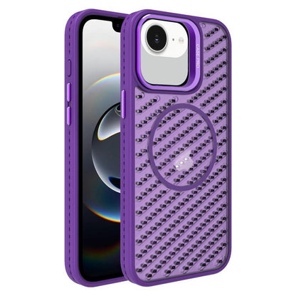 O-Shape Hollow Cooling Lens Holder MagSafe Phone Case, For iPhone 16e, For iPhone 16 Pro Max, For iPhone 16 Pro, For iPhone 16 Plus