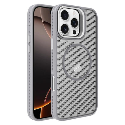 O-Shape Hollow Cooling Lens Holder MagSafe Phone Case, For iPhone 16e, For iPhone 16 Pro Max, For iPhone 16 Pro, For iPhone 16 Plus