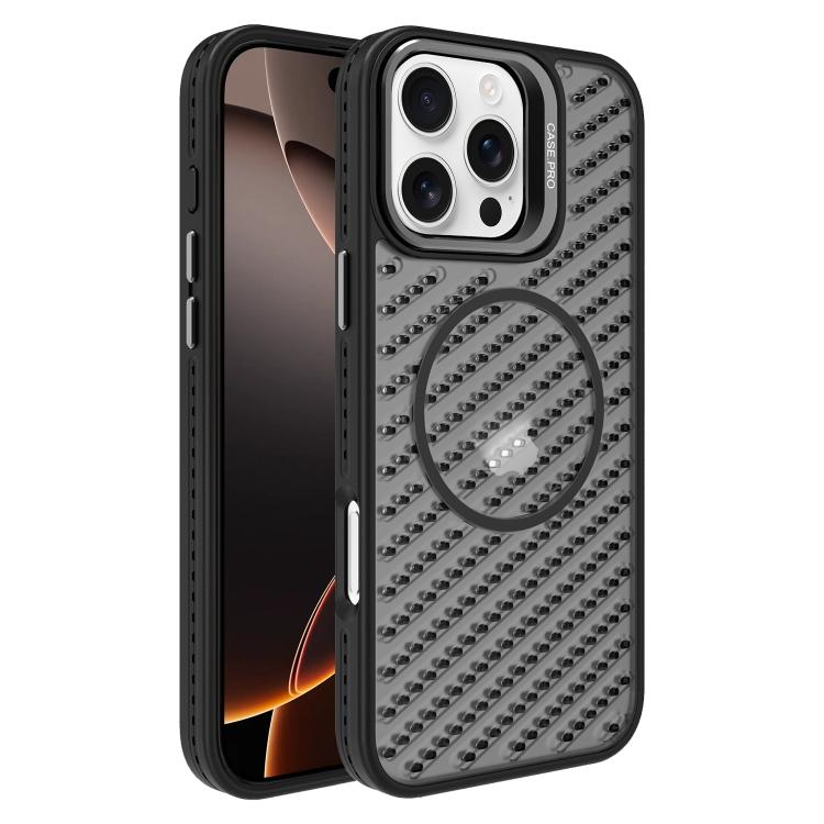 O-Shape Hollow Cooling Lens Holder MagSafe Phone Case, For iPhone 16e, For iPhone 16 Pro Max, For iPhone 16 Pro, For iPhone 16 Plus