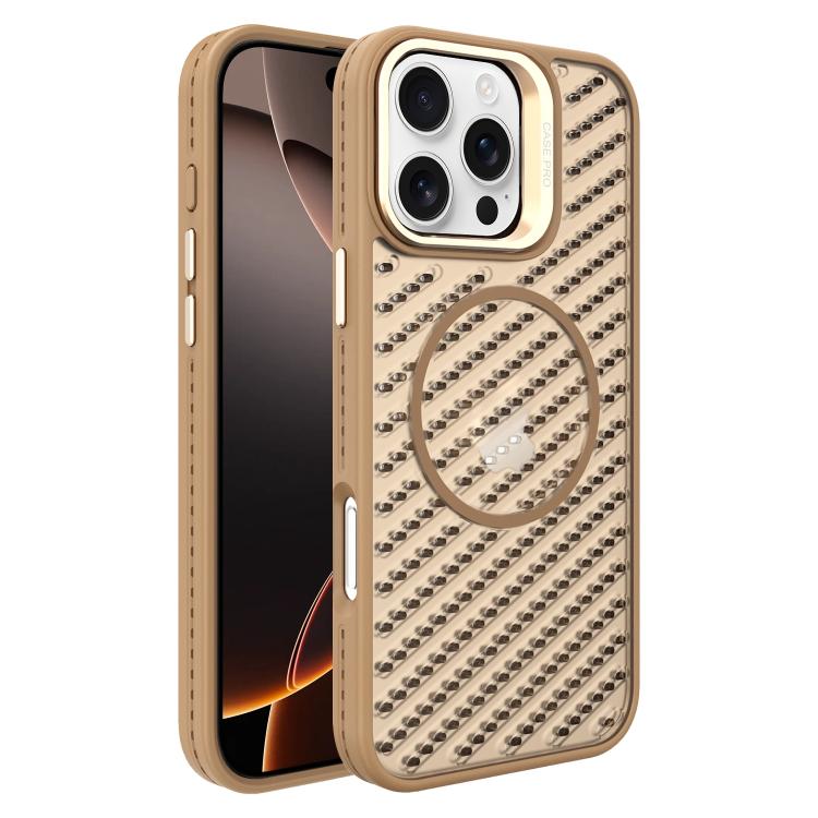 O-Shape Hollow Cooling Lens Holder MagSafe Phone Case, For iPhone 16e, For iPhone 16 Pro Max, For iPhone 16 Pro, For iPhone 16 Plus