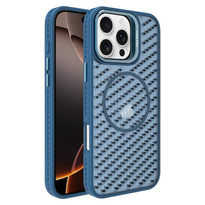 O-Shape Hollow Cooling Lens Holder MagSafe Phone Case, For iPhone 16e, For iPhone 16 Pro Max, For iPhone 16 Pro, For iPhone 16 Plus