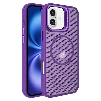 O-Shape Hollow Cooling Lens Holder MagSafe Phone Case, For iPhone 16e, For iPhone 16 Pro Max, For iPhone 16 Pro, For iPhone 16 Plus