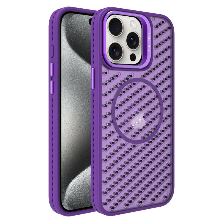 O-Shape Hollow Cooling Lens Holder MagSafe Phone Case, For iPhone 16, For iPhone 15 Pro Max, For iPhone 15 Pro, For iPhone 15 Plus