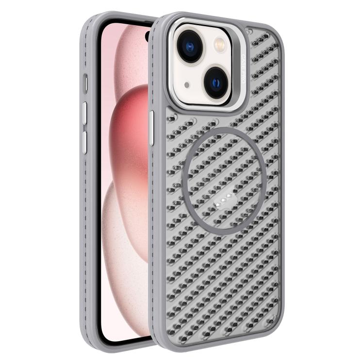 O-Shape Hollow Cooling Lens Holder MagSafe Phone Case, For iPhone 15, For iPhone 14 Plus, For iPhone 14, For iPhone 14 Pro