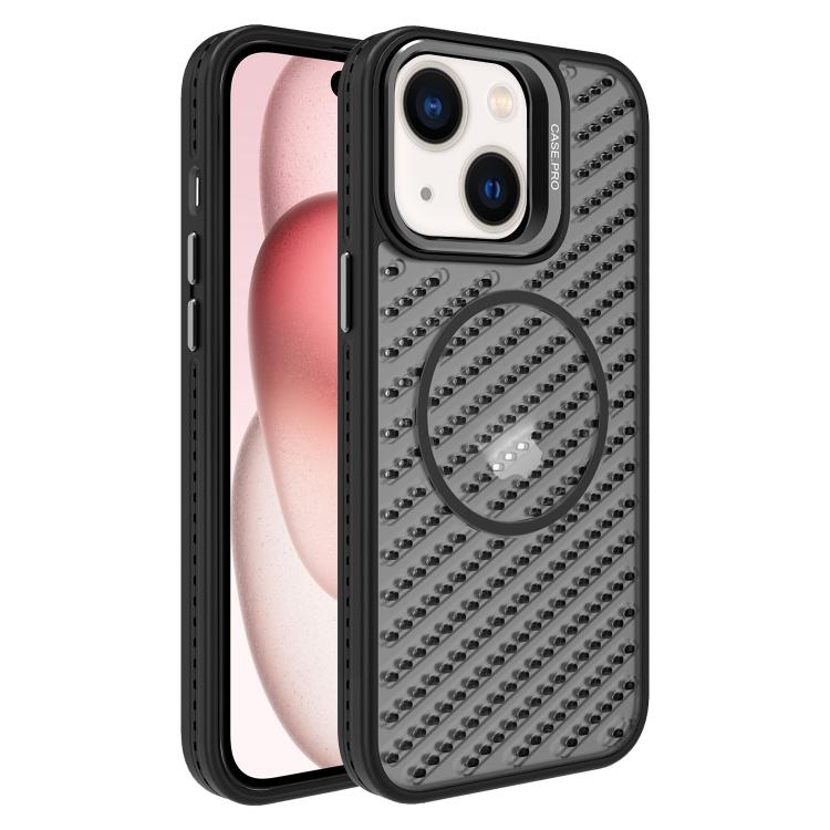 O-Shape Hollow Cooling Lens Holder MagSafe Phone Case, For iPhone 15, For iPhone 14 Plus, For iPhone 14, For iPhone 14 Pro