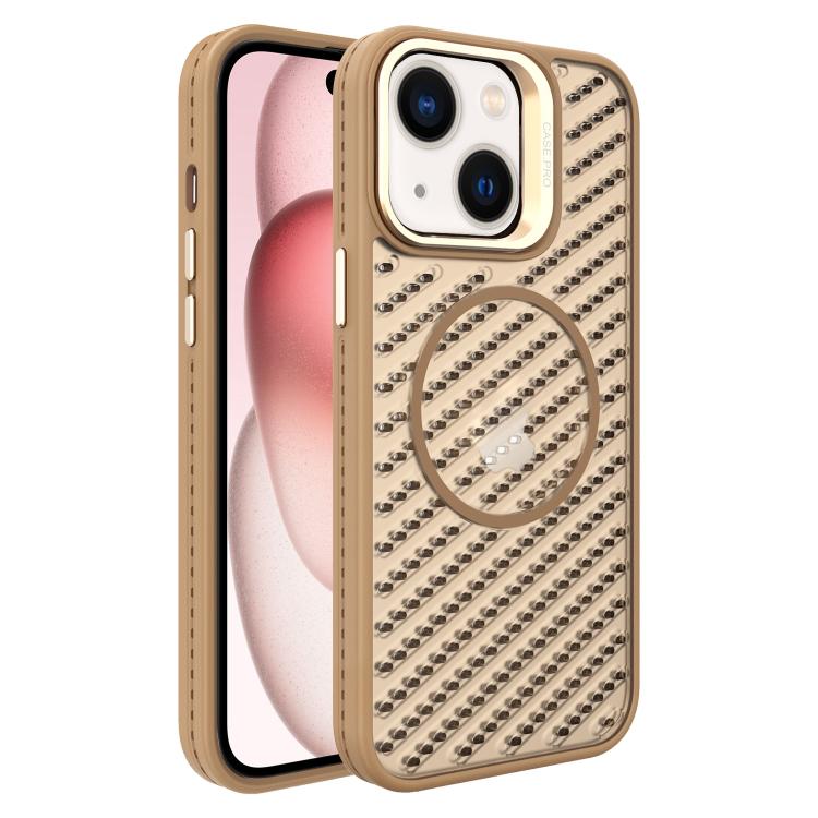 O-Shape Hollow Cooling Lens Holder MagSafe Phone Case, For iPhone 15, For iPhone 14 Plus, For iPhone 14, For iPhone 14 Pro