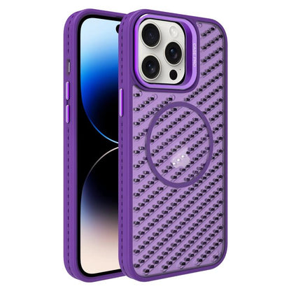 O-Shape Hollow Cooling Lens Holder MagSafe Phone Case, For iPhone 15, For iPhone 14 Plus, For iPhone 14, For iPhone 14 Pro