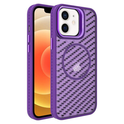 O-Shape Hollow Cooling Lens Holder MagSafe Phone Case, For iPhone 12, For iPhone 12 Pro Max, For iPhone 12 Pro, For iPhone 11