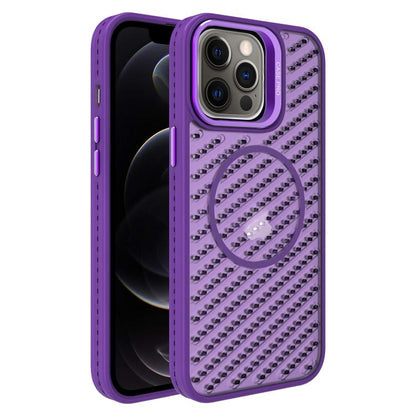 O-Shape Hollow Cooling Lens Holder MagSafe Phone Case, For iPhone 12, For iPhone 12 Pro Max, For iPhone 12 Pro, For iPhone 11