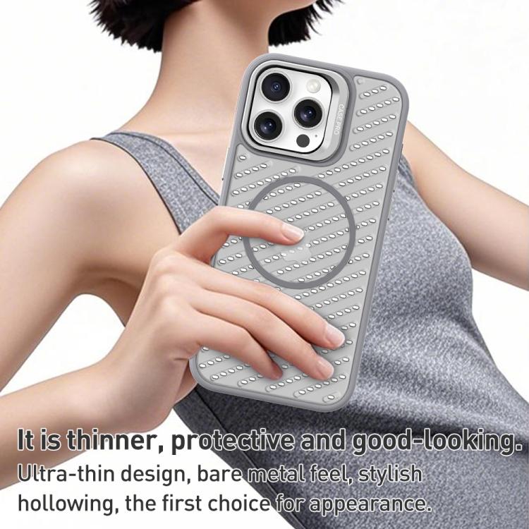 O-Shape Hollow Cooling Lens Holder MagSafe Phone Case, For iPhone 17e / 16e, For iPhone 16 Pro Max, For iPhone 16 Pro, For iPhone 16 Plus