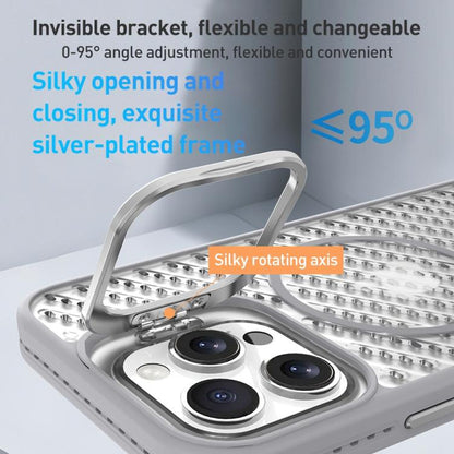 O-Shape Hollow Cooling Lens Holder MagSafe Phone Case, For iPhone 17e / 16e, For iPhone 16 Pro Max, For iPhone 16 Pro, For iPhone 16 Plus