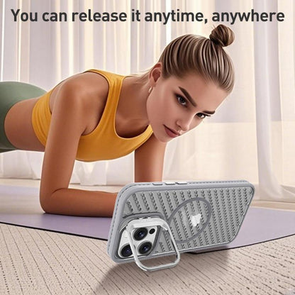 O-Shape Hollow Cooling Lens Holder MagSafe Phone Case, For iPhone 15, For iPhone 14 Plus, For iPhone 14, For iPhone 14 Pro