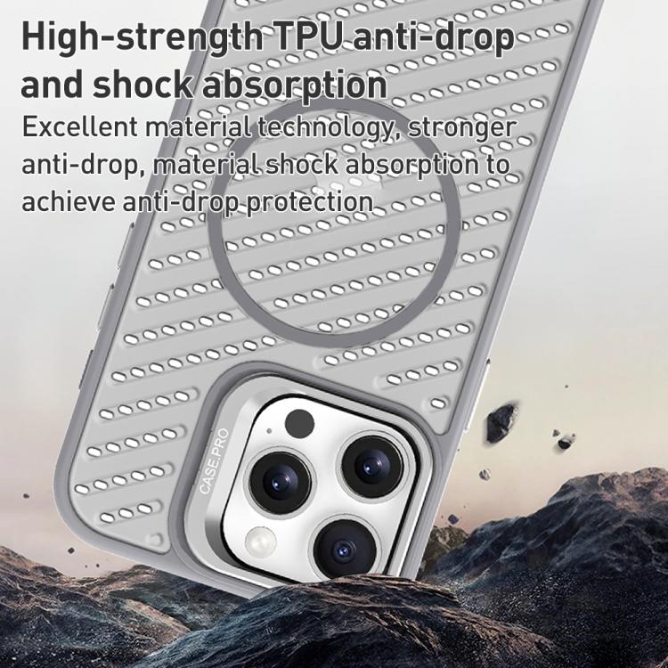 O-Shape Hollow Cooling Lens Holder MagSafe Phone Case, For iPhone 15, For iPhone 14 Plus, For iPhone 14, For iPhone 14 Pro