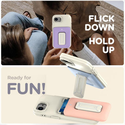 Sliding Card Holder Integrated Phone Case with Kickstand, For iPhone 17e / 16e, For iPhone 16 Pro Max