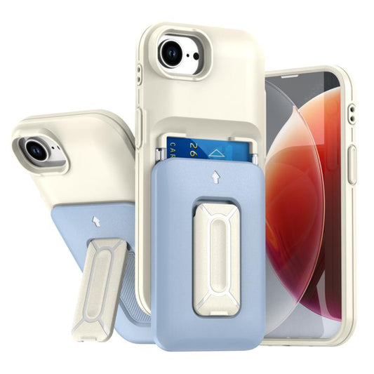 Sliding Card Holder Integrated Phone Case with Kickstand, For iPhone 17e / 16e, For iPhone 16 Pro Max