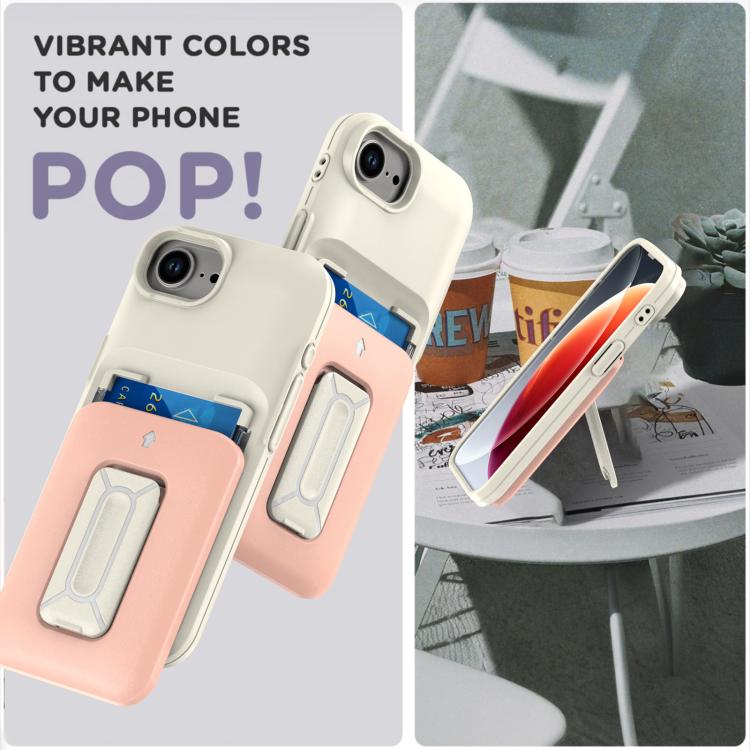 Sliding Card Holder Integrated Phone Case with Kickstand