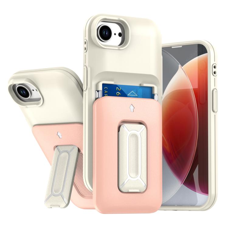 Sliding Card Holder Integrated Phone Case with Kickstand, For iPhone 17e / 16e, For iPhone 16 Pro Max
