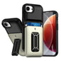 Sliding Card Holder Integrated Phone Case with Kickstand, For iPhone 17e / 16e, For iPhone 16 Pro Max