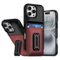 Sliding Card Holder Integrated Phone Case with Kickstand, For iPhone 17 Pro, For iPhone 16 Pro Max