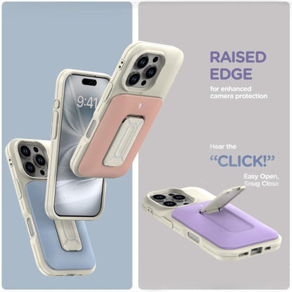 Sliding Card Holder Integrated Phone Case with Kickstand, For iPhone 16 Pro, For iPhone 16 Plus