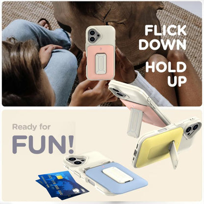 Sliding Card Holder Integrated Phone Case with Kickstand, For iPhone 16, For iPhone 15 Pro Max