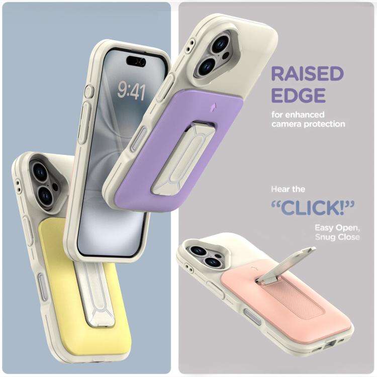 Sliding Card Holder Integrated Phone Case with Kickstand, For iPhone 16, For iPhone 15 Pro Max
