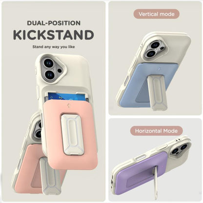 Sliding Card Holder Integrated Phone Case with Kickstand, For iPhone 16, For iPhone 15 Pro Max