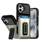 Sliding Card Holder Integrated Phone Case with Kickstand, For iPhone 16, For iPhone 15 Pro Max