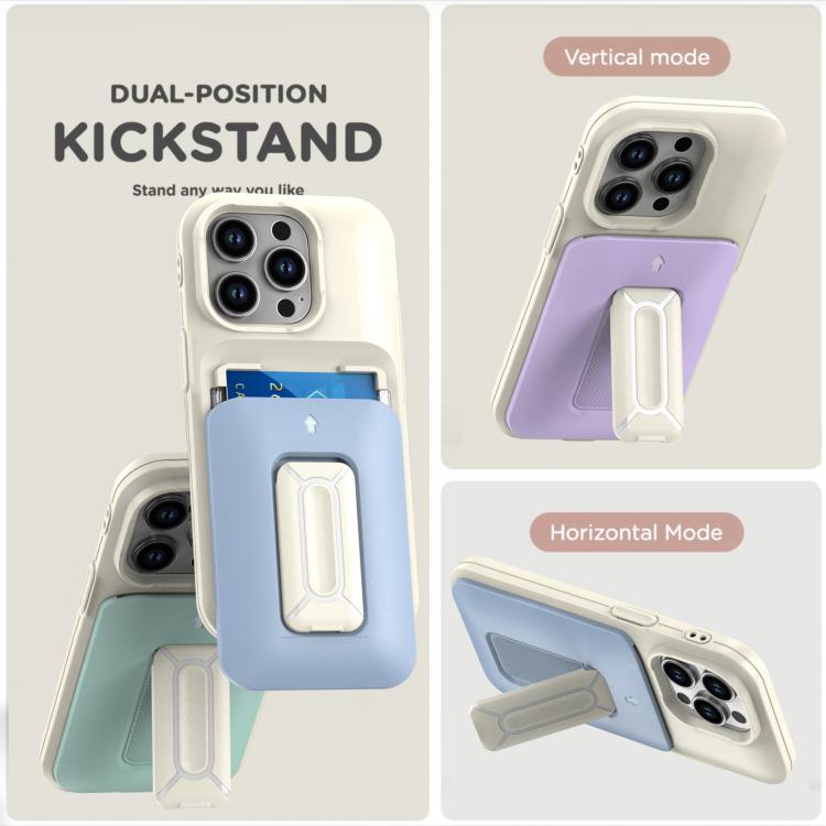 Sliding Card Holder Integrated Phone Case with Kickstand, For iPhone 15 Pro, For iPhone 15 Plus / 14 Plus