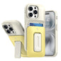 Sliding Card Holder Integrated Phone Case with Kickstand, For iPhone 15 Pro, For iPhone 15 Plus / 14 Plus