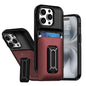 Sliding Card Holder Integrated Phone Case with Kickstand, For iPhone 15 Pro, For iPhone 15 Plus / 14 Plus