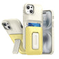 Sliding Card Holder Integrated Phone Case with Kickstand, For iPhone 15 Pro, For iPhone 15 Plus / 14 Plus