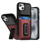 Sliding Card Holder Integrated Phone Case with Kickstand, For iPhone 15 Pro, For iPhone 15 Plus / 14 Plus