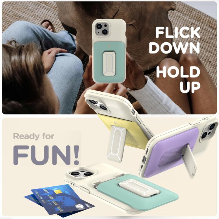 Sliding Card Holder Integrated Phone Case with Kickstand, For iPhone 15, For iPhone 14 / 13