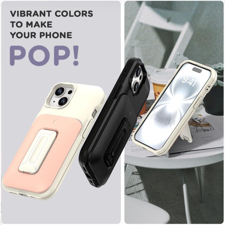 Sliding Card Holder Integrated Phone Case with Kickstand, For iPhone 15, For iPhone 14 / 13