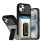 Sliding Card Holder Integrated Phone Case with Kickstand, For iPhone 15, For iPhone 14 / 13